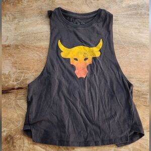Under Armour Black Tank Top with Yellow Bull Logo